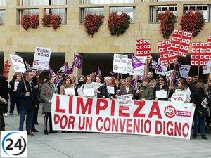 UGT y CC.OO no descartan paralización del sector de la Limpieza y convocan concentraciones.