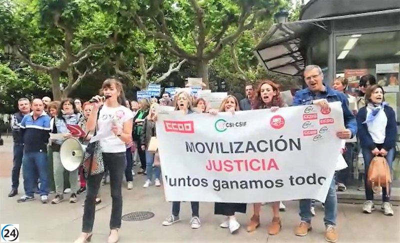 Funcionarios de justicia amenazan con huelga si no se mejoran condiciones y retribuciones.