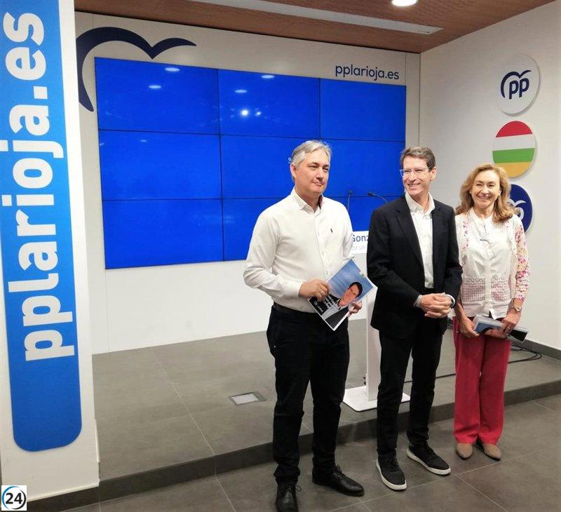 Capellán(PP) presenta programa de más de 300 medidas para solucionar los problemas de los riojanos.