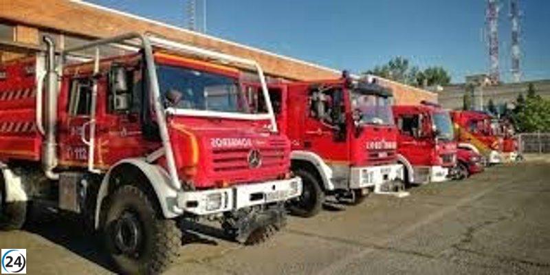 Bomberos logroñeses controlan incendio en polígono El Cortijo