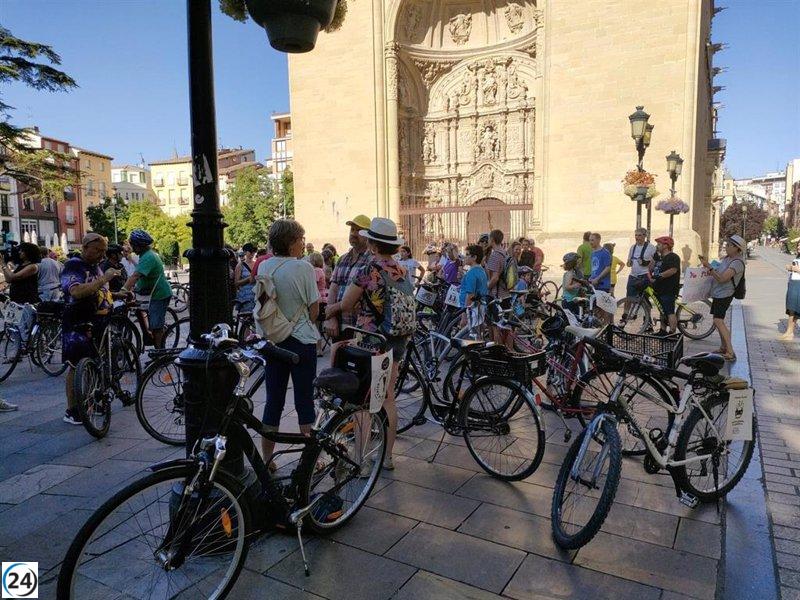 Manifestación masiva en Logroño en apoyo a los carriles bici existentes