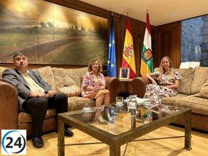 La presidenta del Parlamento de La Rioja se reúne con CERMI para analizar la situación de la discapacidad en la región