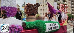 La carroza de Los Lirios se corona en el desfile de San Mateo