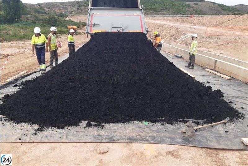 Acciona emplea residuos de biomasa para construir carretera A-68 en La Rioja.