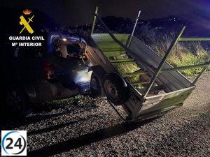 Pareja de La Rioja arrestada por ser sospechosa de cometer 5 robos tras escapar en un vehículo robado en Raos