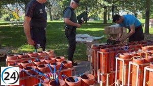 La Guardia Civil investiga compañías pirotécnicas durante festividades de Sanmateos de Logroño.