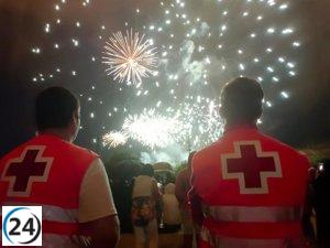 La Cruz Roja asiste a 22 personas y traslada a 5 al hospital durante las fiestas de San Mateo.