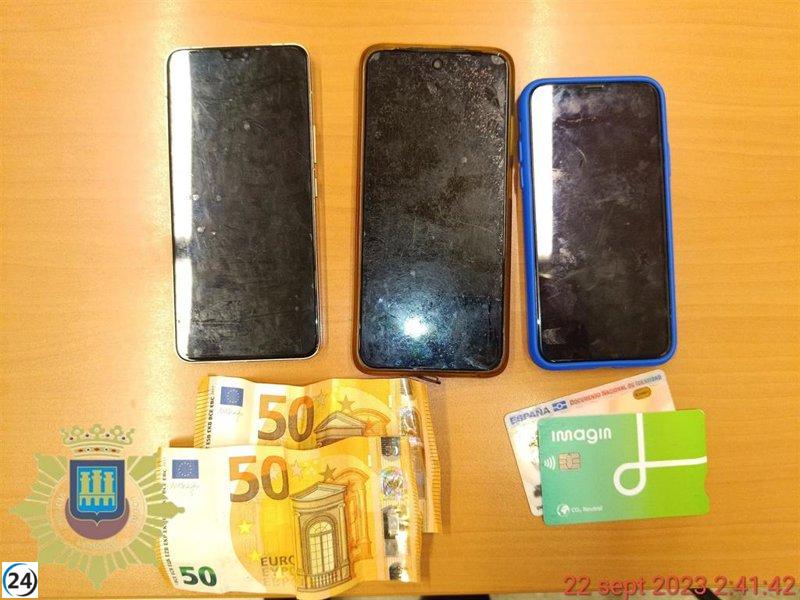 Dos individuos más detenidos por la Policía Local de Logroño por robo de teléfonos móviles y pertenencias personales.