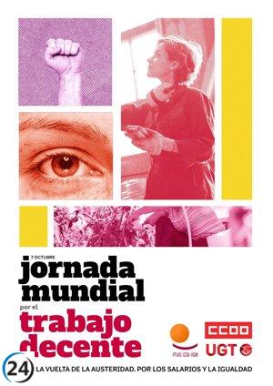 UGT y CCOO rechazan la austeridad y abogan por salarios justos para impulsar el desarrollo regional.