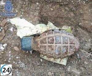 Hallazgo de granada de la Guerra Civil en tejado de vivienda logroñesa