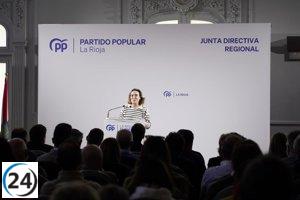 Gamarra asiste a la reunión clave del PP de La Rioja para establecer la fecha del XVII Congreso Autonómico.