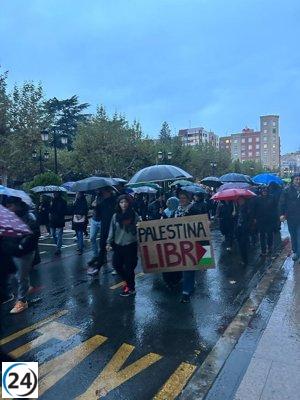 Multitudes en Logroño exigen el cese de la ofensiva israelí en Palestina