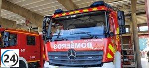 Bomberos de Logroño controlan fuego en casa de la calle Estambrera