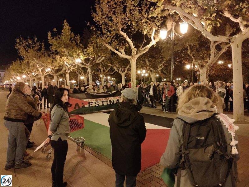 Manifestación en Logroño demanda la finalización de la agresión a Palestina y promueve el boicot a productos y empresas asociadas a Israel