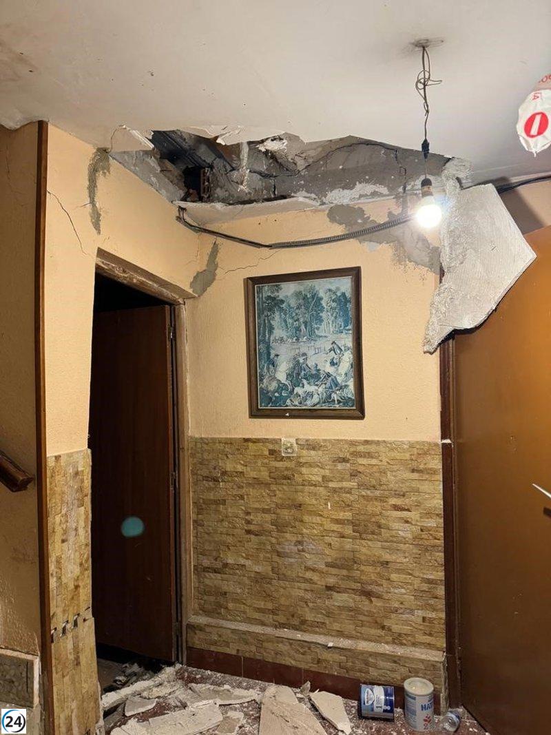 Debido al desplazamiento de un muro, un inmueble en la calle Portillo de la Plaza, 15, en Calahorra debe ser evacuado.